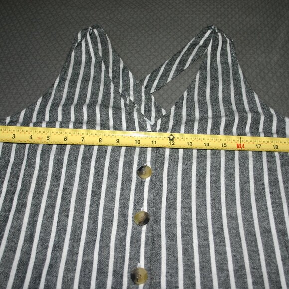 Striped button front jumpsuit - Picture 8 of 8